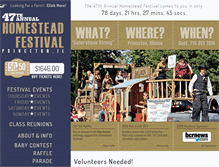 Tablet Screenshot of homesteadfestival.com